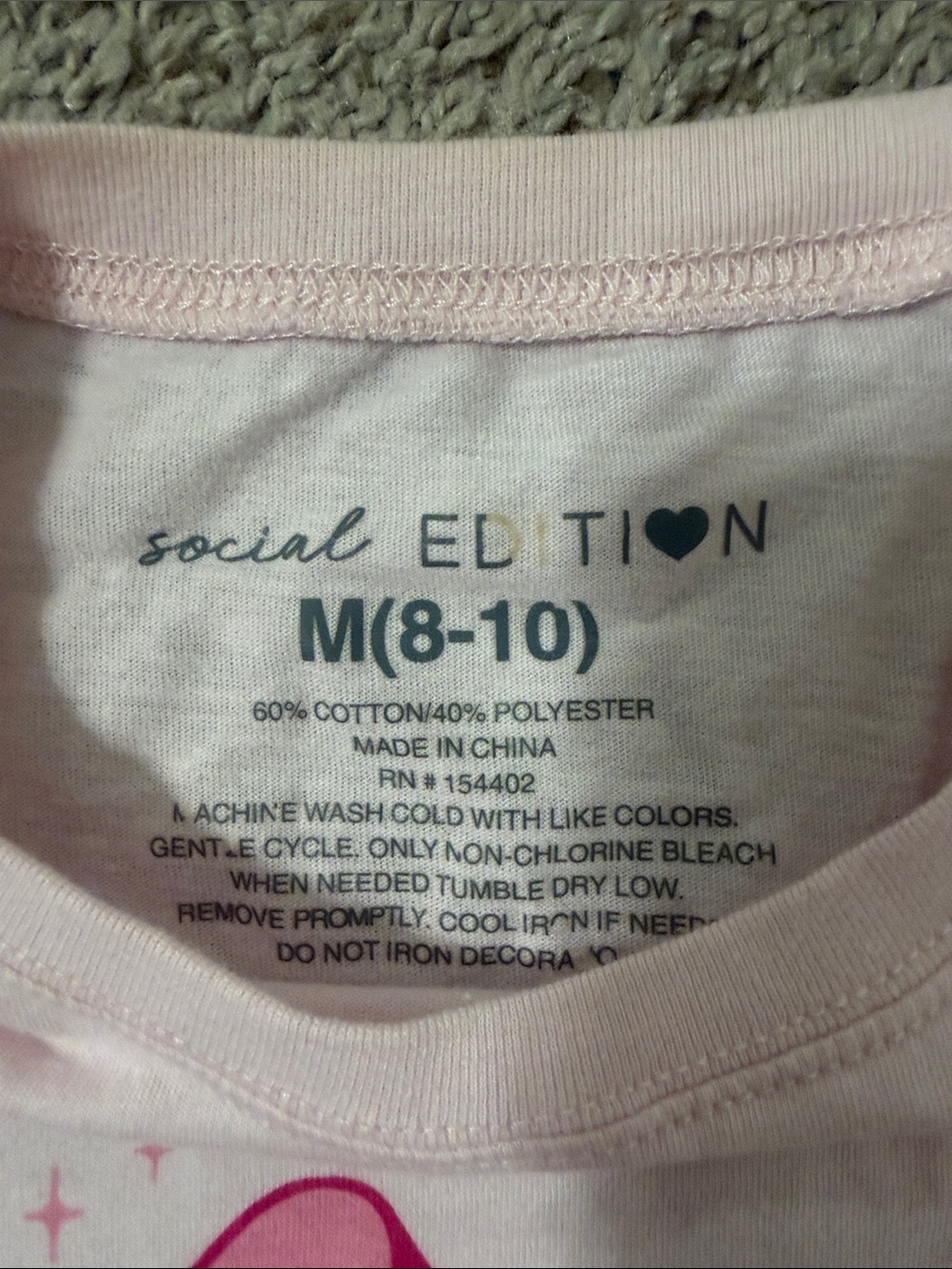Warning No Filter Pink Graphic Tee - Picture 3 of 4